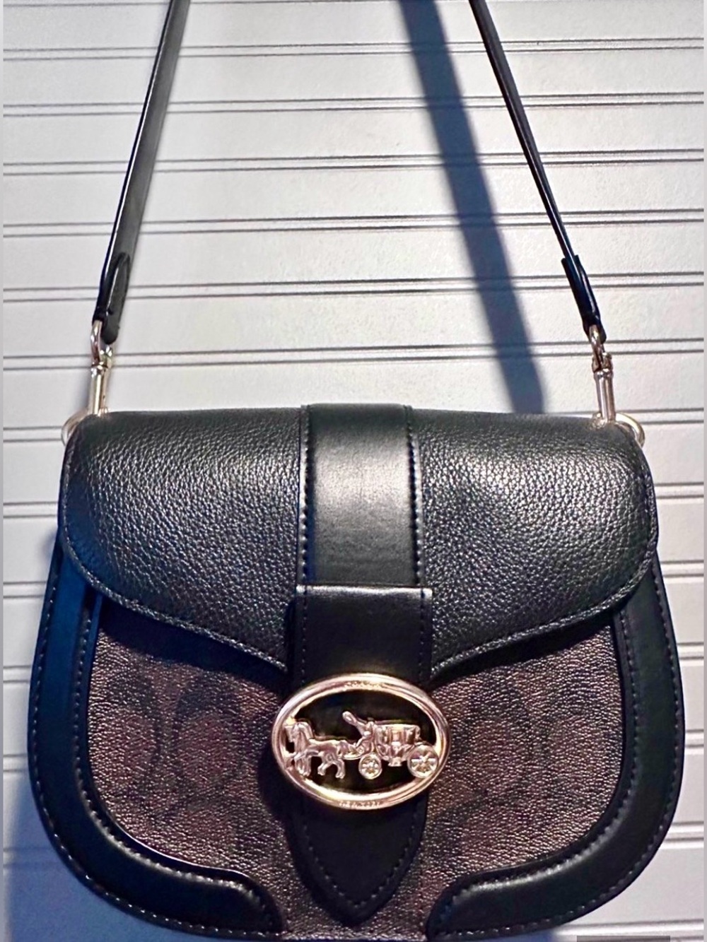 Coach Georgie Color Block Saddle Bag LIKE NEW MSRP: $398.00